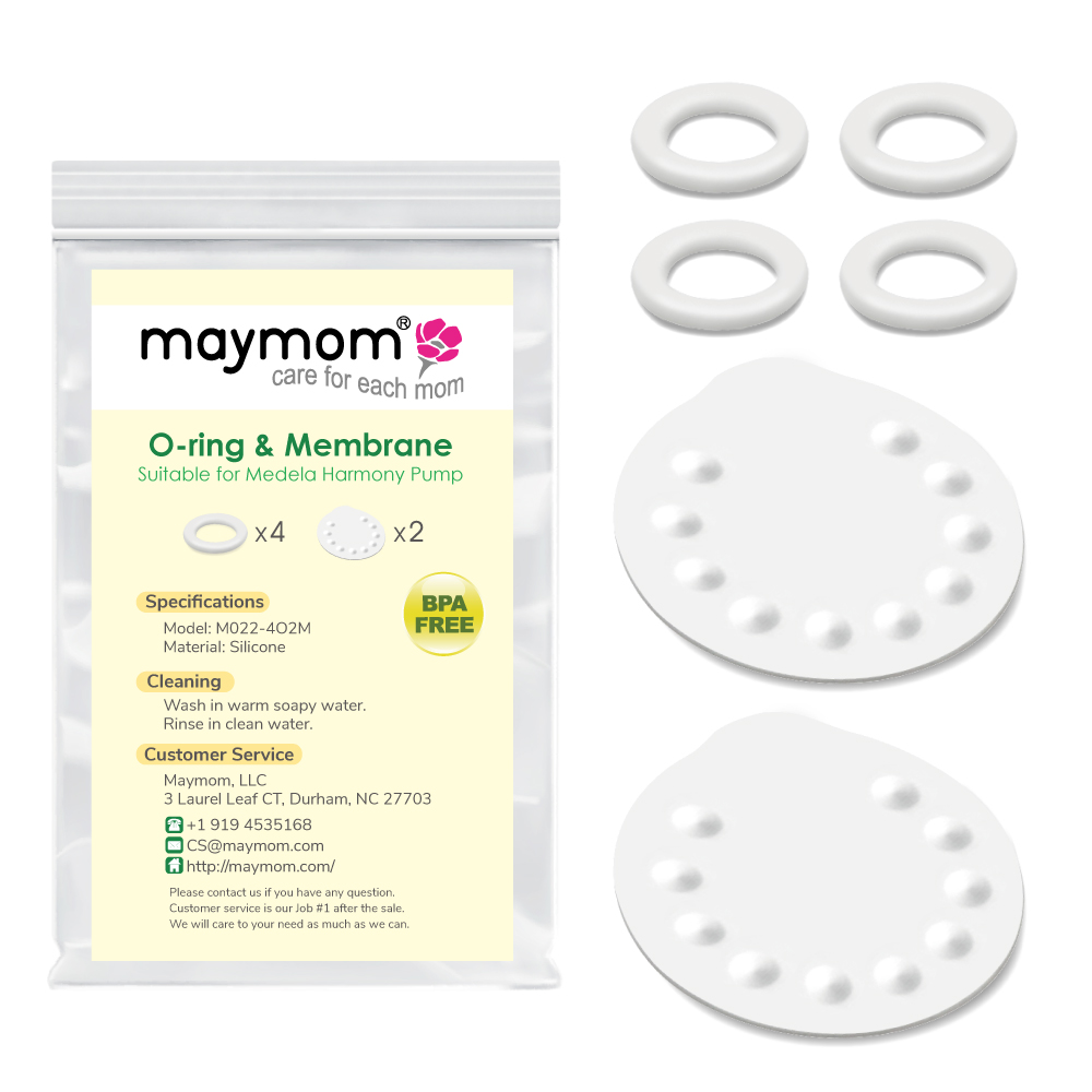 Replacement Parts for Medela Harmony Manual Pump; 4 O-Rings, 2 Membranes by Maymom (image for) Replacement Parts for Medela Harmony Manual Pump; 4 O-Rings, 2 Membranes by Maymom